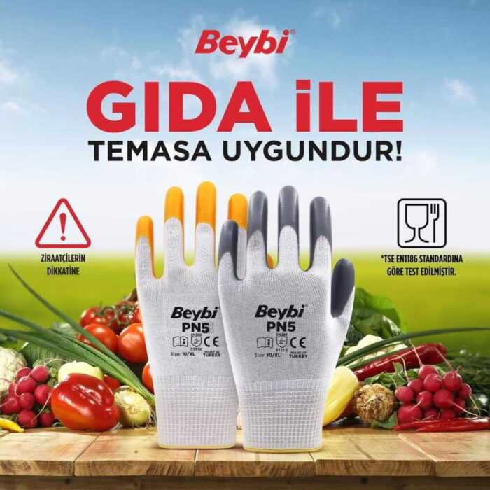 Beybi PN5 Naylon Nitril Eldiven - Gürevin Yapı Market